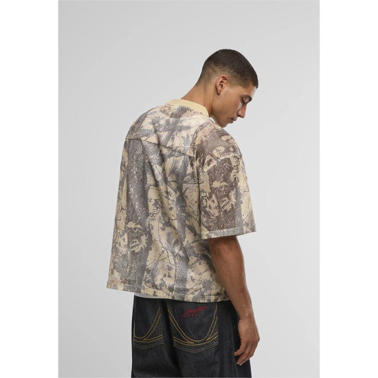 Karl Kani Ανδρική κοντομάνικη μπλούζα Heritage Wood Camo Mesh Boxy Jersey